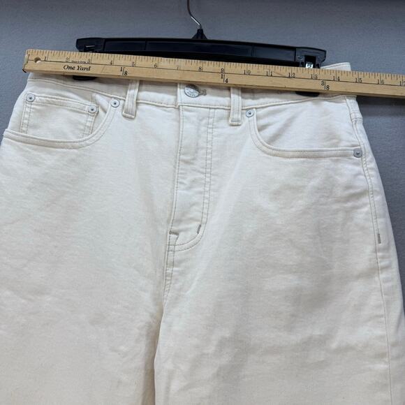 Madewell Jeans Women's 28 (6) Cream 90s Straight Leg High Rise Fit Summer EUC - Picture 10 of 14